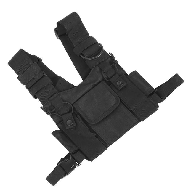 Walkie Talkie Chest Front Pack Pouch Tactics Outdoor Vest Rig Carry Bag – product detail