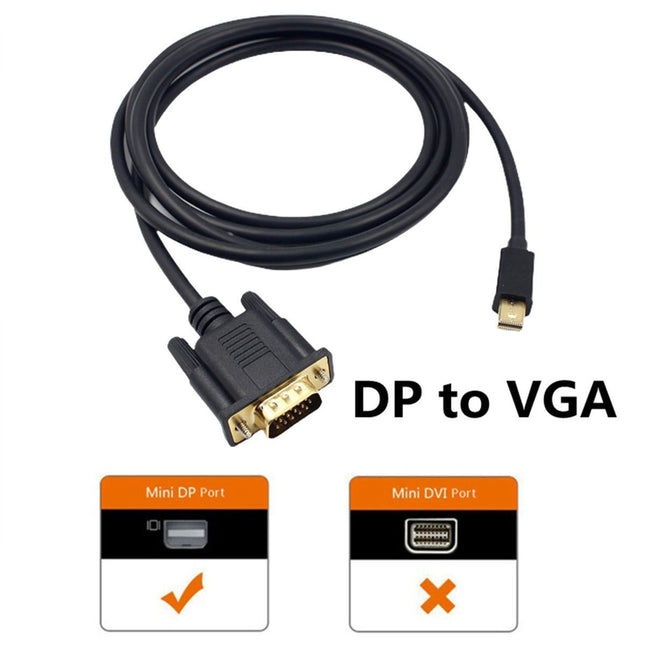 1.8M MIni DP to VGA Adapter 1080P DP to VGA Adapter HDTV Display for MacBoo – product detail