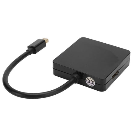 3-in-1 Adapter Mini DP to DP DVI HDMI 1080P High Definition Adapter for Com