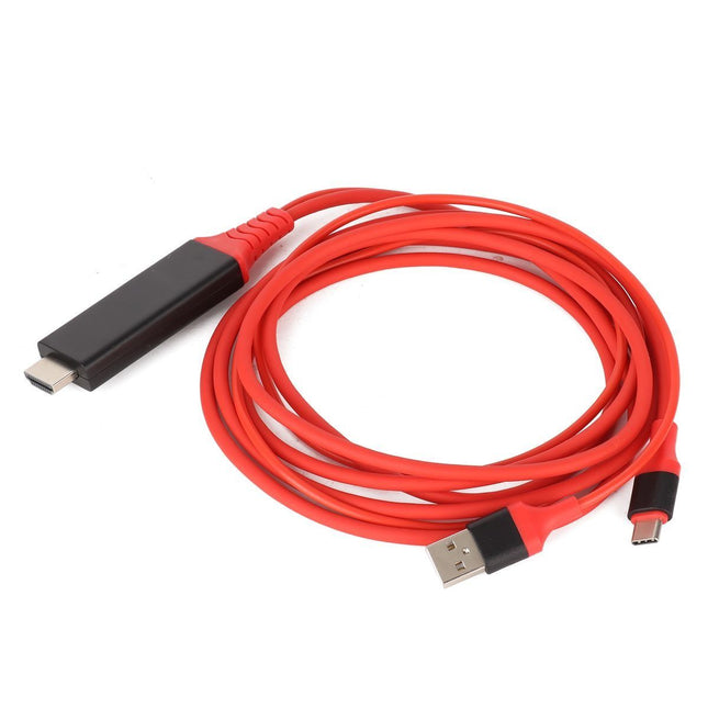 TypeC to HDMI Adapter USB 3.1 Phone to TV Charging Wire(Red) V1301-98940348