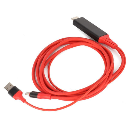 TypeC to HDMI Adapter USB 3.1 Phone to TV Charging Wire(Red )