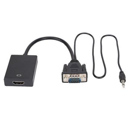 VGA to HDMI Adapter With Audio For Projector PC HDTV 1080P