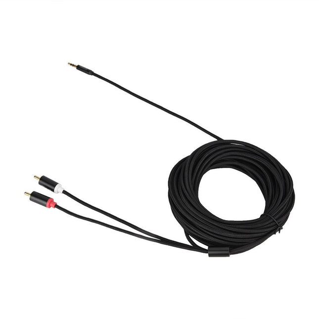 3.5mm Audio Plug to 2RCA Gold Plated Microphone for Mobile Phone 10M V1301-98940359