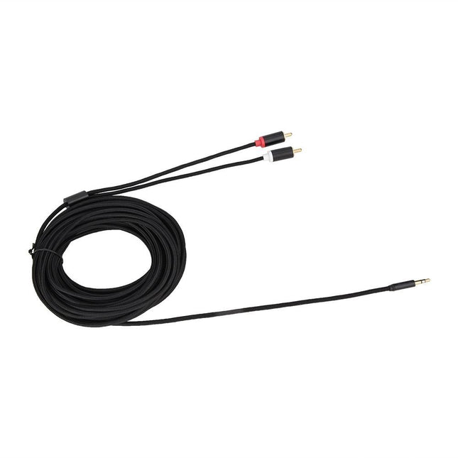 3.5mm Audio Plug to 2RCA Gold Plated Microphone for Mobile Phone 10M – product detail