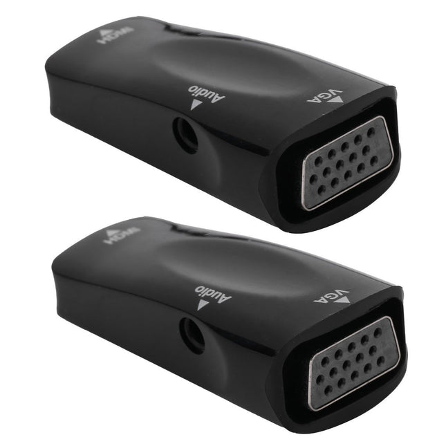 2pcs 1080P Video Adapter HDMI Female to VGA Female with 3.5mm Audio Output V1301-98946122