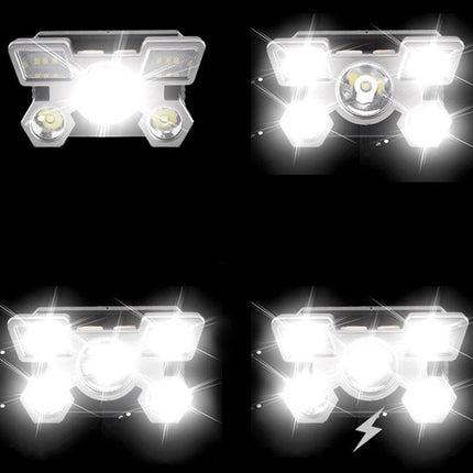 Headlamp Flashlight USB Rechargeable LED Head Light with 4 Modes for Camping Fishing and Outdoor Activities
