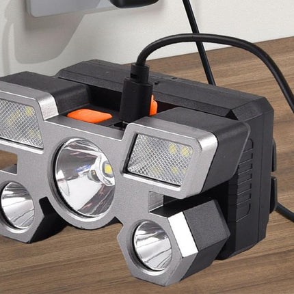 Headlamp Flashlight USB Rechargeable LED Head Light with 4 Modes for Camping Fishing and Outdoor Activities