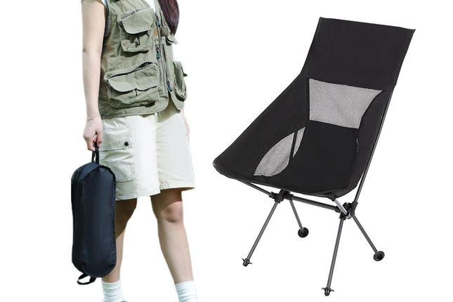 Portable Compact Camping Chair for Outdoor Camp Travel Picnic Lightweight Folding High Back Camping Chair