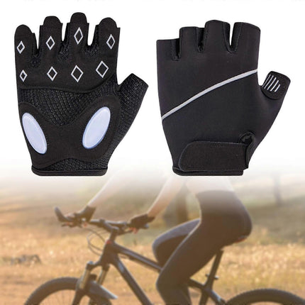 Breathable Fingerless Workout Gloves with Silicone Palm Protection - Anti-Slip Gym Gloves for Men & Women, Ideal for Cycling, Weightlifting & Cross Training - Pink S