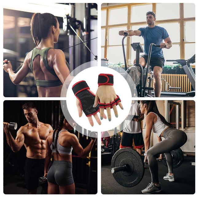 Fingerless Weight Lifting Gloves with Wrist Support Breathable Gym Gloves for Men & Women Ideal – product detail
