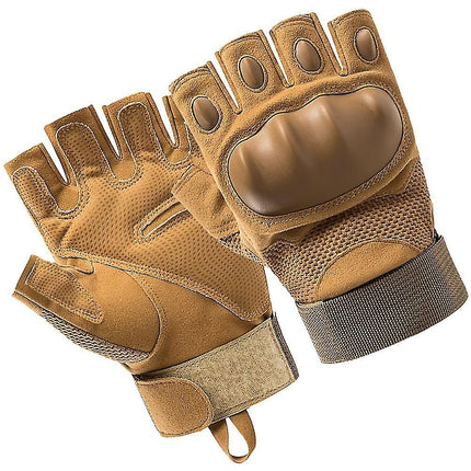 Motorcycle Gloves Fitness Gloves Half-finger Gloves Padded Gloves Gym Gloves - Army green XL