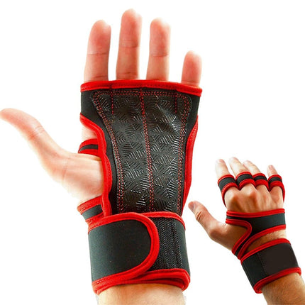 1 Pair Durable Weight Lifting Gloves For Intense Gym Sessions Gym Gloves Fitness Comfortable - Red M