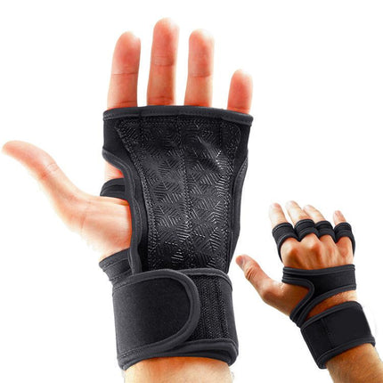 1 Pair Durable Weight Lifting Gloves For Intense Gym Sessions Gym Gloves Fitness Comfortable - Black L