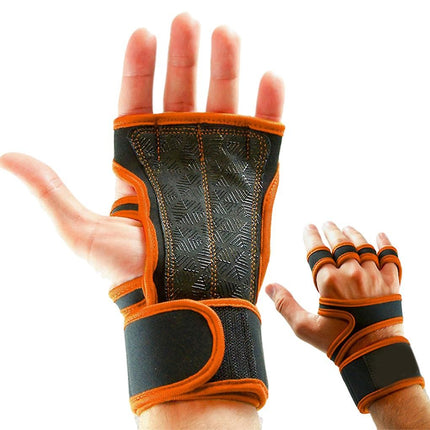 1 Pair Durable Weight Lifting Gloves For Intense Gym Sessions Gym Gloves Fitness Comfortable - Orange S