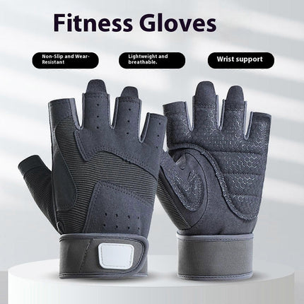 Half-Finger Breathable Workout Gloves – Non-Slip Gym Gloves for Fitness, Cycling, Climbing & Training - Yellow XL