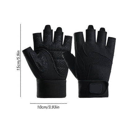 Half-Finger Breathable Workout Gloves – Non-Slip Gym Gloves for Fitness, Cycling, Climbing & Training - Grey M