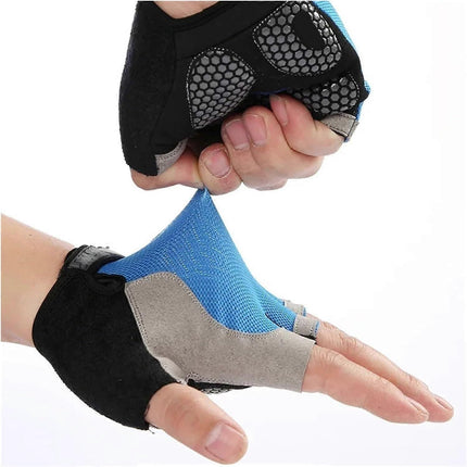 Gym Gloves Half Finger Breathable Anti-Slip Fitness Workout Training Gloves with Palm Padding for Weightlifting Cycling - Green S