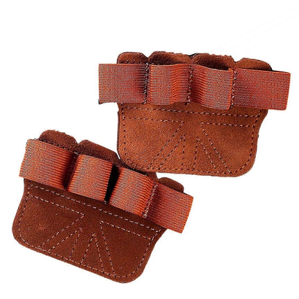 Fingerless Gym Gloves for Men & Women, Breathable Anti-Slip Workout Gloves with Enhanced Grip & Palm Protection - Brown
