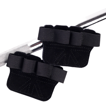 Fingerless Gym Gloves for Men & Women, Breathable Anti-Slip Workout Gloves with Enhanced Grip & Palm Protection - Black