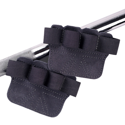 Fingerless Gym Gloves for Men & Women, Breathable Anti-Slip Workout Gloves with Enhanced Grip & Palm Protection - Smoky Gray
