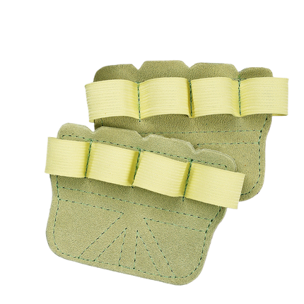 Fingerless Gym Gloves for Men & Women, Breathable Anti-Slip Workout Gloves with Enhanced Grip & Palm Protection - Yellow Green