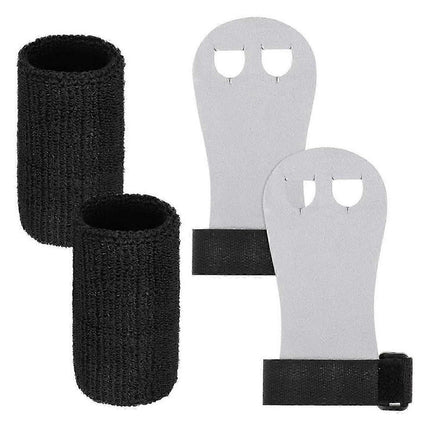 Gymnastics Wrist Grips with Wrist Support Anti-Slip Palm Guards for Training, Weightlifting, Cross Training and Fitness - Black S