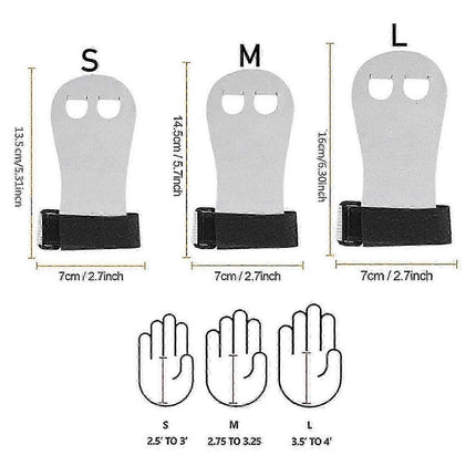 Gymnastics Wrist Grips with Wrist Support Anti-Slip Palm Guards for Training, Weightlifting, Cross Training and Fitness - Black S