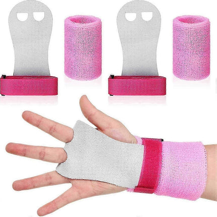 Gymnastics Wrist Grips with Wrist Support Anti-Slip Palm Guards for Training, Weightlifting, Cross Training and Fitness - Black L