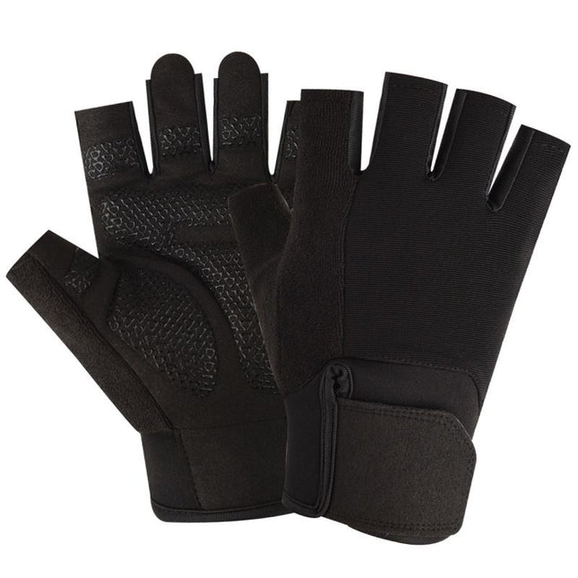 Half Finger Gym Gloves for Men & Women Anti-Slip Weightlifting Workout Gloves with Padded Palm Breathable