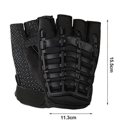 1 Pair Half Finger Fitness Gloves with Wrist Support, Non-Slip Breathable Gym Gloves for Weightlifting Strength Training Workout Sports Camouflage