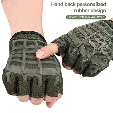 1 Pair Half Finger Fitness Gloves with Wrist Support, Non-Slip Breathable Gym Gloves for Weightlifting Strength Training Workout Sports Camouflage