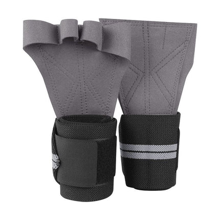 Gym Gloves Weightliftings Workout Exercise Gloves with Wrist Support for Women Man NonSlip Palm Fingerless Grip Gloves - Gray M
