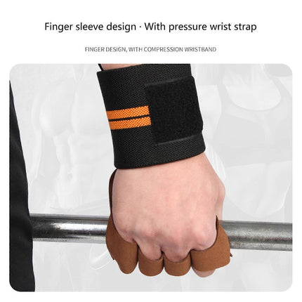 Gym Gloves Weightliftings Workout Exercise Gloves with Wrist Support for Women Man NonSlip Palm Fingerless Grip Gloves - Gray L