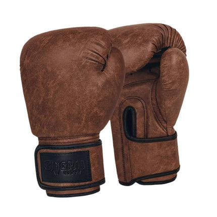 Boxing Gloves for Men Women Sparring Gloves for Exercise Home Gym Kickboxing - Brown 8oz