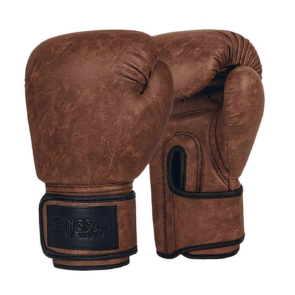 Boxing Gloves for Men Women Sparring Gloves for Exercise Home Gym Kickboxing - Brown 12oz