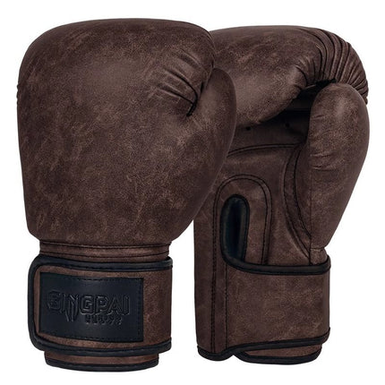 Boxing Gloves for Men Women Sparring Gloves for Exercise Home Gym Kickboxing - Dark brown 10oz