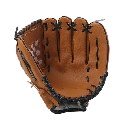 Youth Baseball Gloves Synthetic Leather Baseball Glove Sports Baseball for Women and Men Kids - Brown 10.5inch