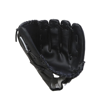 Youth Baseball Gloves Synthetic Leather Baseball Glove Sports Baseball for Women and Men Kids - Black 12.5inch