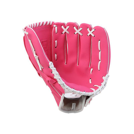 Youth Baseball Gloves Synthetic Leather Baseball Glove Sports Baseball for Women and Men Kids - Rose Red 11.5inch