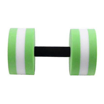 2PCS EVA Water Dumbbells Aquatic Exercise Barbells for Water Aerobics Pool Fitness Resistance Training - Green