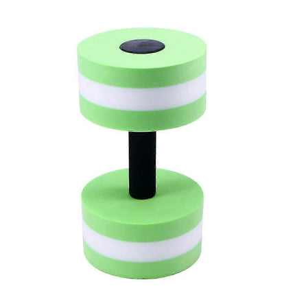 2PCS EVA Water Dumbbells Aquatic Exercise Barbells for Water Aerobics Pool Fitness Resistance Training - Green