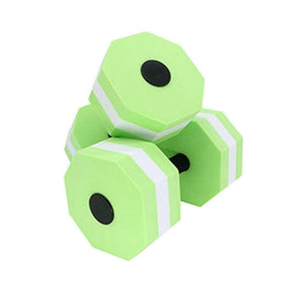 Aquatic Dumbells,1 Pair Water Aerobic Exercise Foam-Dumbbell Pool Resistance,Water Aqua Fitness-Barbells Hand Bar Gift Green