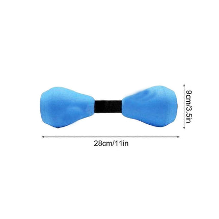 2PCS EVA Water Dumbbells Aquatic Exercise Foam Barbells for Water Aerobics Pool Resistance Fitness Training - Blue