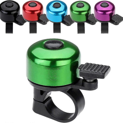 Mini Bicycle Bell Loud Clear Ring Bike Handlebar Bell for Road Mountain MTB City Bike Accessories(Green)