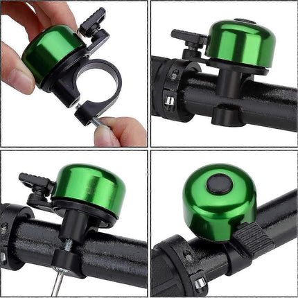 Mini Bicycle Bell Loud Clear Ring Bike Handlebar Bell for Road Mountain MTB City Bike Accessories(Green)