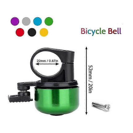 Mini Bicycle Bell Loud Clear Ring Bike Handlebar Bell for Road Mountain MTB City Bike Accessories(Green)