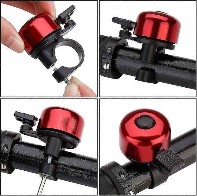 Mini Bicycle Bell Loud Clear Ring Bike Handlebar Bell for Road Mountain MTB City Bike Accessories(Red) – product detail