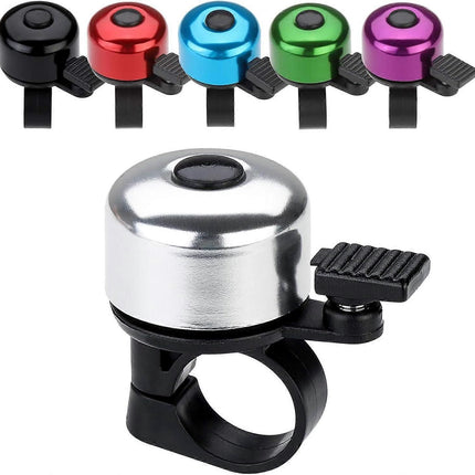 Mini Bicycle Bell Loud Clear Ring Bike Handlebar Bell for Road Mountain MTB City Bike Accessories(Silver)