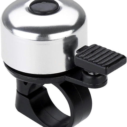 Mini Bicycle Bell Loud Clear Ring Bike Handlebar Bell for Road Mountain MTB City Bike Accessories(Silver)