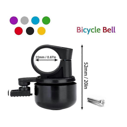 Mini Bicycle Bell Loud Clear Ring Bike Handlebar Bell for Road Mountain MTB City Bike Accessories(Black)